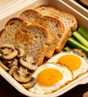 ff1d38b5-b5fa-4e75-a23a-ad16ed2f7c86 Vegetarian Mushroom Egg Toast Set