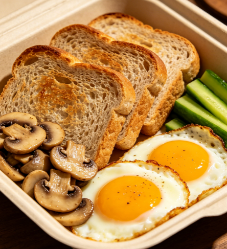 ff1d38b5-b5fa-4e75-a23a-ad16ed2f7c86 Vegetarian Mushroom Egg Toast Set