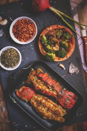 Grilled Lobster Tail with Garlic Butter